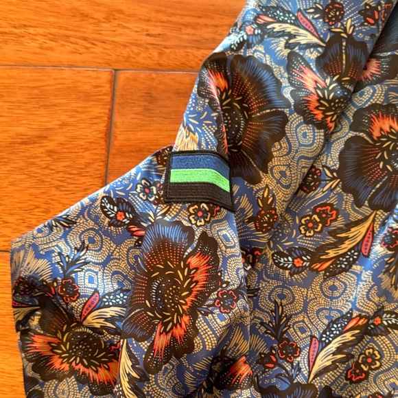 Houston White Floral Patterned Men's Bomber Jacket Size Large - Picture 10 of 11